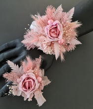Load image into Gallery viewer, Romantic dusty pink peony everlasting flowers corsage & buttonhole AB2029 - School formal, prom, graduation