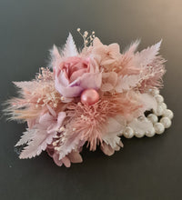 Load image into Gallery viewer, Romantic dusty pink peony everlasting flowers corsage & buttonhole AB2029 - School formal, prom, graduation