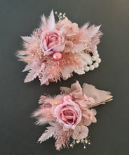 Load image into Gallery viewer, Romantic dusty pink peony everlasting flowers corsage & buttonhole AB2029 - School formal, prom, graduation