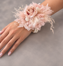 Load image into Gallery viewer, Sophisticated nude peony everlasting flowers corsage & buttonhole AB2031 - School formal, prom, graduation
