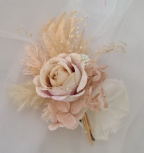 Load image into Gallery viewer, Sophisticated nude peony everlasting flowers corsage & buttonhole AB2031 - School formal, prom, graduation