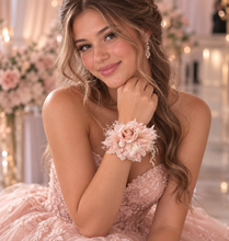 Load image into Gallery viewer, Sophisticated nude peony everlasting flowers corsage & buttonhole AB2031 - School formal, prom, graduation