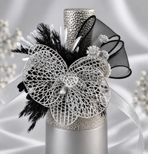 Load image into Gallery viewer, Silver & Black Orchid flower corsage AB2038 - School formal, prom, graduation