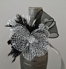 Load image into Gallery viewer, Silver & Black Orchid flower corsage AB2038 - School formal, prom, graduation