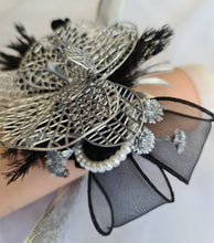 Load image into Gallery viewer, Silver & Black Orchid flower corsage AB2038 - School formal, prom, graduation