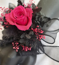 Load image into Gallery viewer, Hot pink fuchsia Preserved rose corsage AB2039 - School formal, prom, graduation