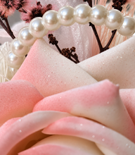 Load image into Gallery viewer, Everlasting preserved flowers corsage pastel pink & white AB2045 - School formal, prom, graduation
