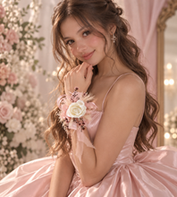 Load image into Gallery viewer, Everlasting preserved flowers Stirlingia corsage pastel pink & white AB2047 - School formal, prom, graduation