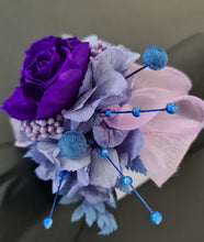 Load image into Gallery viewer, Preserved rose purple, violet, blue snap lock corsage AB2054 - School formal, prom, graduation