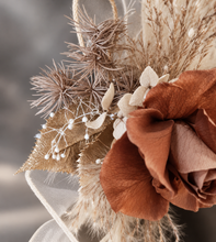 Load image into Gallery viewer, Preserved brown rose, champagne gold & neutral AB2063 - School formal, prom, graduation