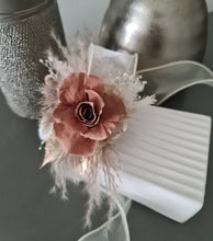 Load image into Gallery viewer, Preserved rose snap lock corsage in brown, champagne gold & neutral AB2063 - School formal, prom, graduation