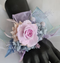 Load image into Gallery viewer, Pastel unicorn colours preserved rose corsage AB2065 - School formal, prom, graduation