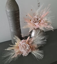 Load image into Gallery viewer, Fluffy Dusty pink & blush everlasting flowers cake topper x 2 - wedding, baby shower, engagement