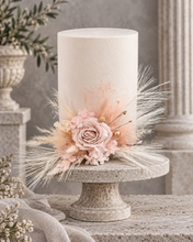 Load image into Gallery viewer, Fluffy Dusty pink & blush everlasting flowers cake topper x 2 - wedding, baby shower, engagement