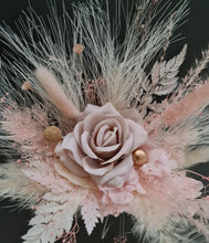 Load image into Gallery viewer, Fluffy Dusty pink & blush everlasting flowers cake topper x 2 - wedding, baby shower, engagement
