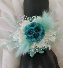 Load image into Gallery viewer, Mint & Emerald preserved flowers corsage AB2075 - School formal, prom, graduation