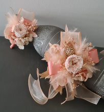 Load image into Gallery viewer, Preserved peach peony corsage & buttonhole AB2083 - School formal, prom, graduation