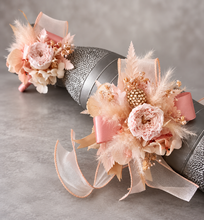 Load image into Gallery viewer, Preserved peach peony corsage & buttonhole AB2083 - School formal, prom, graduation