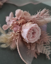 Load image into Gallery viewer, Preserved dusty pink peony corsage & buttonhole AB2084 - School formal, prom, graduation