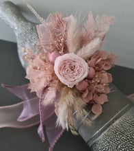 Load image into Gallery viewer, Preserved dusty pink peony corsage & buttonhole AB2084 - School formal, prom, graduation
