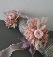 Load image into Gallery viewer, Preserved dusty pink peony corsage & buttonhole AB2084 - School formal, prom, graduation