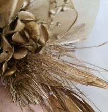 Load image into Gallery viewer, Champagne gold everlasting flowers corsage & buttonhole AB2103 - School formal, prom, graduation