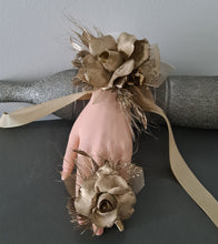 Load image into Gallery viewer, Champagne gold everlasting flowers corsage & buttonhole AB2103 - School formal, prom, graduation