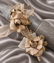 Load image into Gallery viewer, Champagne gold everlasting flowers corsage & buttonhole AB2106 - School formal, prom, graduation