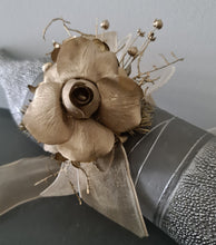 Load image into Gallery viewer, Champagne gold everlasting flowers corsage & buttonhole AB2106 - School formal, prom, graduation
