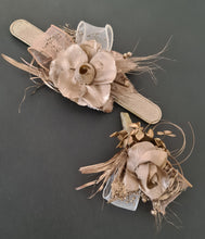 Load image into Gallery viewer, Champagne gold everlasting flowers snap lock corsage & buttonhole AB2107 - School formal, prom, graduation