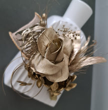 Load image into Gallery viewer, Champagne gold everlasting flowers snap lock corsage & buttonhole AB2107 - School formal, prom, graduation