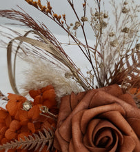 Load image into Gallery viewer, AB2112 - Rustic everlasting flowers cake topper terracotta - engagement, wedding, birthday, event
