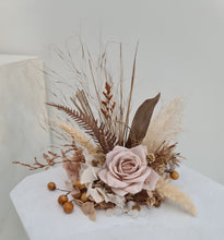 Load image into Gallery viewer, AB2113 Boho everlasting flowers cake topper creamy - engagement, wedding, birthday, event