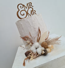 Load image into Gallery viewer, AB2115 Boho cotton flower cake topper nude - engagement, wedding, birthday, event