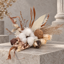 Load image into Gallery viewer, AB2115 Boho cotton flower cake topper nude - engagement, wedding, birthday, event