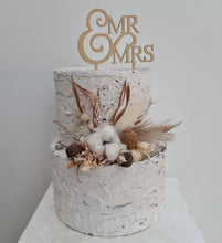 Load image into Gallery viewer, AB2115 Boho cotton flower cake topper nude - engagement, wedding, birthday, event