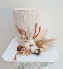 Load image into Gallery viewer, AB2115 Boho cotton flower cake topper nude - engagement, wedding, birthday, event