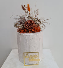 Load image into Gallery viewer, AB2116 - Rustic everlasting flowers cake topper terracotta - engagement, wedding, birthday, event
