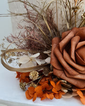 Load image into Gallery viewer, AB2116 - Rustic everlasting flowers cake topper terracotta - engagement, wedding, birthday, event