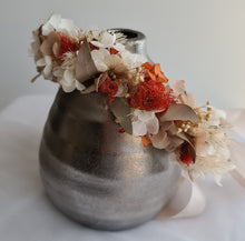 Load image into Gallery viewer, Sage, orange, neutral preserved flowers crown AB2123 – wedding, maternity photoshoot, hen’s party, event