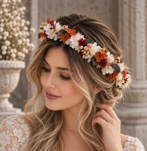 Load image into Gallery viewer, Rustic preserved flowers crown AB2124A – wedding, maternity photoshoot, hen’s party, event