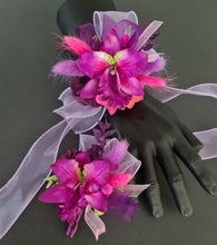 Load image into Gallery viewer, Bright pink fuchsia orchid corsage & buttonhole AB2133 - School formal, prom, graduation