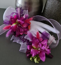 Load image into Gallery viewer, Bright pink fuchsia orchid corsage & buttonhole AB2133 - School formal, prom, graduation