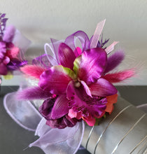 Load image into Gallery viewer, Bright pink fuchsia orchid corsage & buttonhole AB2133 - School formal, prom, graduation