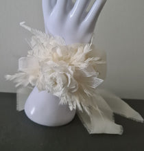 Load image into Gallery viewer, Off White & white preserved French peony corsage & buttonhole AB2136 - School formal, prom, graduation