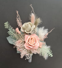 Load image into Gallery viewer, Sage & blush floral cake topper x 2 - wedding, engagement, birthday