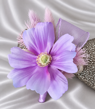 Load image into Gallery viewer, Purple violet everlasting flowers corsage & buttonhole AB2146 - School formal, prom, graduation