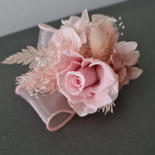 Load image into Gallery viewer, Preserved dusty pink mini roses corsage & buttonhole AB2149 - School formal, prom, graduation