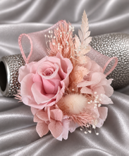 Load image into Gallery viewer, Preserved dusty pink mini roses corsage & buttonhole AB2149 - School formal, prom, graduation