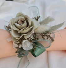Load image into Gallery viewer, Sage green everlasting flowers corsage & buttonhole AB2150 - School formal, prom, graduation